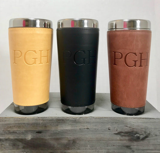 Customize - PGH Leather Travel Mug