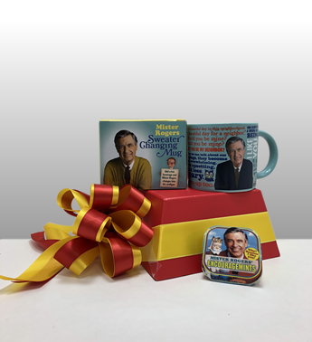 Mr. Rogers ia Pittsburgh icon. He was a one of a kind individual that brought reason and goodness to the world. We honor him this year with the unique add-on gift which is the so popular sweater changing mug! You add liquid to the mug and Mr. Rogers sweater changes to a jacket. It is the coolest mug in Pittsburgh.