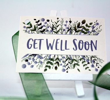 Personal Touch Tag- "Get Well Soon!" Greenery