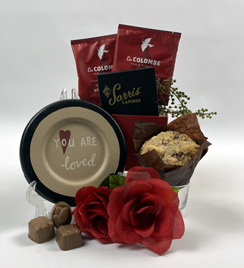 This image is to showcase the quality, quantity and contents of the Mother's Day gifts by Basket of Pittsburgh gift baskets.