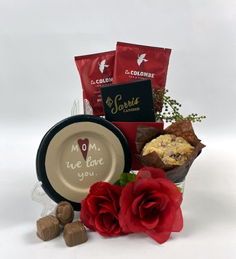 This image is to showcase the quality, quantity and contents of the Mother's Day gifts by Basket of Pittsburgh gift baskets.