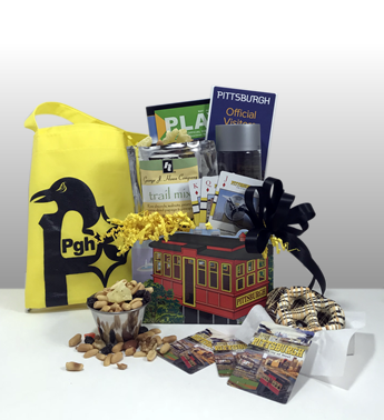 Basket of Pittsburgh gift basket are the best and most popular gift baskets in Pittsburgh. Creative gifts. Fun gifts. Pittsburgh themed gifts. Corporate gifts. Custom gifts. Since 1984, Basket of Pittsburgh has been sending gifts that embody the spirit of Pittsburgh all over the world. Local delivery by Basket of Pittsburgh driver or shipped nationally via UPS.