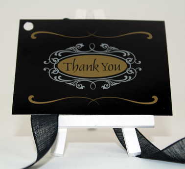 Personal Touch Tag- "Thank You" Black and Gold