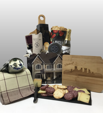 One of the best gift baskets in Pittsburgh - Brunch in the Burgh. It is packed with delicious brunch goodies from Steel City Coffee, Biscotti Bros Biscotti, Mediterra Bakehouse, Jenny Lee Bread, Five Generations Bakers, Nicholas Coffee, Tea, Coffee. This a popular gift basket for real estate closings, realtor gifts, welcome to pittsburgh gifts, new home gifts.