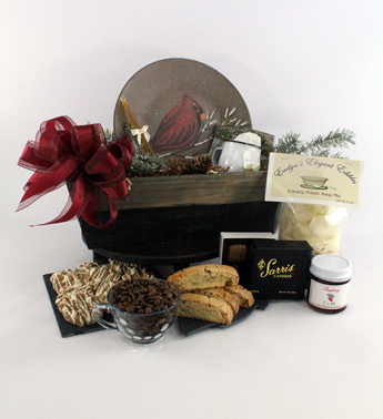 cardinal christmas gift basket