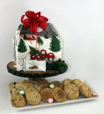 holly jolly cookie basket