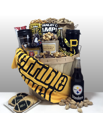 Basket of Pittsburgh has been creating classy, unique and sophisticated gifts since 1984. Local delivery or shipped nationally. Preferred gift supplier for Steeler nation.