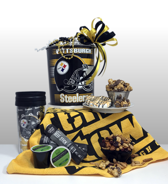The best sports gifts in Pittsburgh. Since 1984, Basket of Pittsburgh has been creating authentic Steeler gifts incorporating all of the regions favorite brands. Send an authentic Steeler gift to your favorite Steeler fan today.